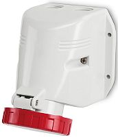 Розетка кабельная накладная DKC Quadro 16А 3Р+РЕ+N 400В IР67 красный картинка 